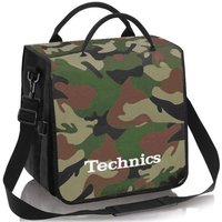 Technics Record Bag (Camo Green White Logo)
