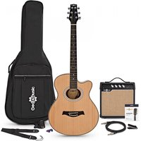 Thinline Electro Acoustic Guitar + 15W Amp Pack Natural