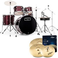 Read more about the article Mapex Tornado III 22″ Rock Fusion Drum Kit w/Zildjian Cymbals Red