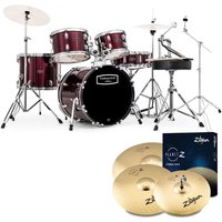 Read more about the article Mapex Tornado III 18″ Compact Drum Kit w/Zildjian Cymbals Red