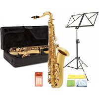 Tenor Saxophone by Gear4music + Complete Pack Gold