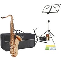 Rosedale Tenor Saxophone Complete Pack Gold by Gear4music