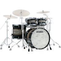 Tama Star Walnut 22 4pc Shell Pack Satin Black Japanese Sen Burst