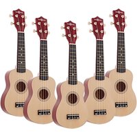 Ukulele by Gear4music Natural Pack of 5