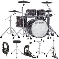 Roland VAD-706 Electronic Drum Kit Gloss Ebony Bundle