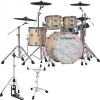 Roland VAD-706 Electronic Drum Kit Gloss Natural with Hardware Pack