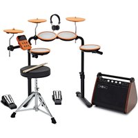 VISIONDRUM Compact Mesh Electronic Drum Kit Amp Pack Orange