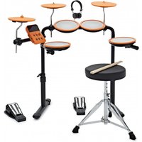 VISIONDRUM Electronic Drum Kit with Stool and Headphones Orange