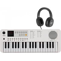 VISIONKEY-1 37 Key Portable Mini Keyboard with Headphones White