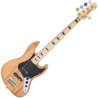 Vintage VJ75 Reissued 5 String Bass Natural Ash