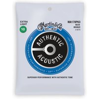 Read more about the article Martin Authentic Acoustic SP 80/20 Bronze 3 Pack Extra Light 10-47