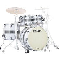 Tama Starclassic Maple 22 4pc Shell Pack Silver Snow Racing Stripe