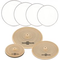 Low Volume Practice Pack - 4 Piece Rock Set Gold by Gear4music