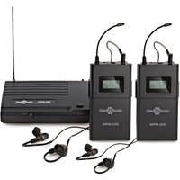 Wireless In Ear Monitor System Pack by Gear4music 2 Receivers