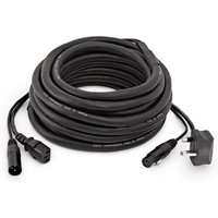 XLR and UK IEC Combination Cable by Gear4music 10m