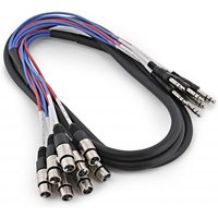 8 x XLR (F) - TRS 6.35mm Jack Cable Loom 3m