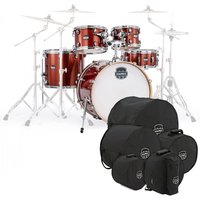 Read more about the article Mapex Mars Birch 22 5pc Rock Fusion Shell Pack w/Bags Blood Orange