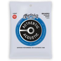 Martin Authentic Acoustic SP Phosphor Bronze 3 Pack Light 12-54