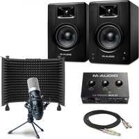 M-Audio M-Track Solo Production Bundle with M-Audio BX3 Monitors