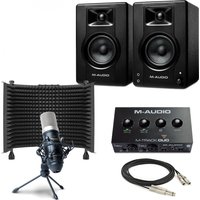 M-Audio M-Track Duo Production Bundle with M-Audio BX3 Monitors