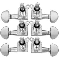 Guitarworks Tuning Machines 3-A-Side Kidney Keys Chrome