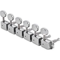 Guitarworks Tuning Machines 6-In-Line Vintage Button Keys Chrome