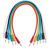 Mono Minijack Patch Cable 40cm 6 Pack by Gear4music