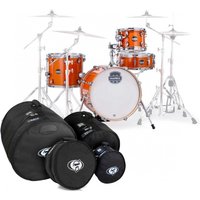 Read more about the article Mapex Mars Maple 18 4pc Bop Shell Pack w/Bag Set Glossy Amber