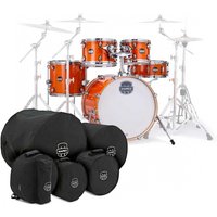 Mapex Mars Maple 22 5pc Rock Fusion Shell Pack w/Bags Glossy Amber