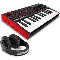 Akai Professional MPK Mini MK3 with Shure SRH240A Headphones