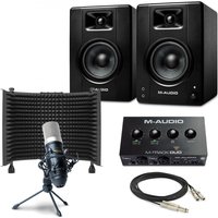 M-Audio M-Track Duo Production Bundle with M-Audio BX4 Monitors