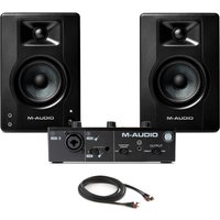 M-Audio M-Track Solo USB Interface with M-Audio BX3 Studio Monitors