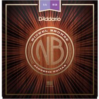 DAddario Nickel Bronze Acoustic Guitar Strings Custom Light 11-52