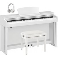 Yamaha CLP 725 Digital Piano Package Satin White