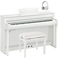 Yamaha CLP 735 Digital Piano Package Satin White