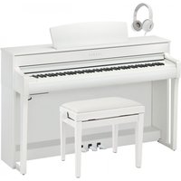 Yamaha CLP 745 Digital Piano Package Satin White