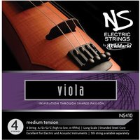 DAddario NS Electric Viola Strings Set Long Scale Medium 