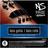 DAddario NS Electric Bass Guitar/Cello String Set 4/4 Size Medium