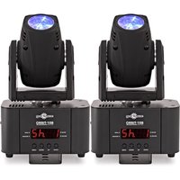 Orbit 10W Moving Head Beam Lights Twin Pack