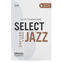 DAddario Organic Select Jazz Unfiled Alto Sax Reeds 2M (10 Pack)
