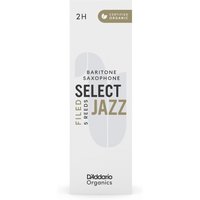 DAddario Organic Select Jazz Filed Baritone Sax Reeds 2H (5 Pack)