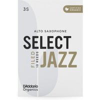 DAddario Organic Select Jazz Filed Alto Sax Reeds 3S (10 Pack)