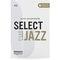 DAddario Organic Select Jazz Filed Alto Sax Reeds 4S (10 Pack)