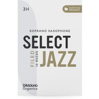 DAddario Organic Select Jazz Filed Soprano Sax Reeds 3H (10 Pack)
