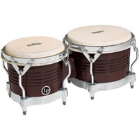 LP Matador Wood Bongos Dark Brown Chrome Hardware