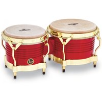 LP Matador Wood Bongos Red Gold Hardware