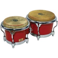 LP Fiberglass Bongos Red Chrome Hardware