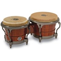 LP Durian Wood Bongos Natural Durian Black Chrome