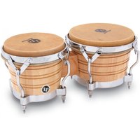 LP Generation II Wood Bongos Natural Chrome Hardware