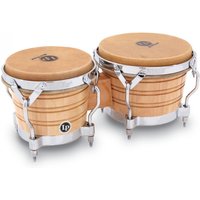 LP Generation II Wood Bongos Natural Chrome Hardware